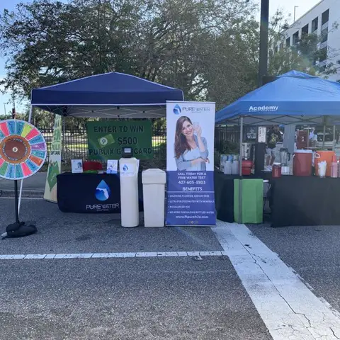 Florida Pure Water Services booth at a local Central Florida event